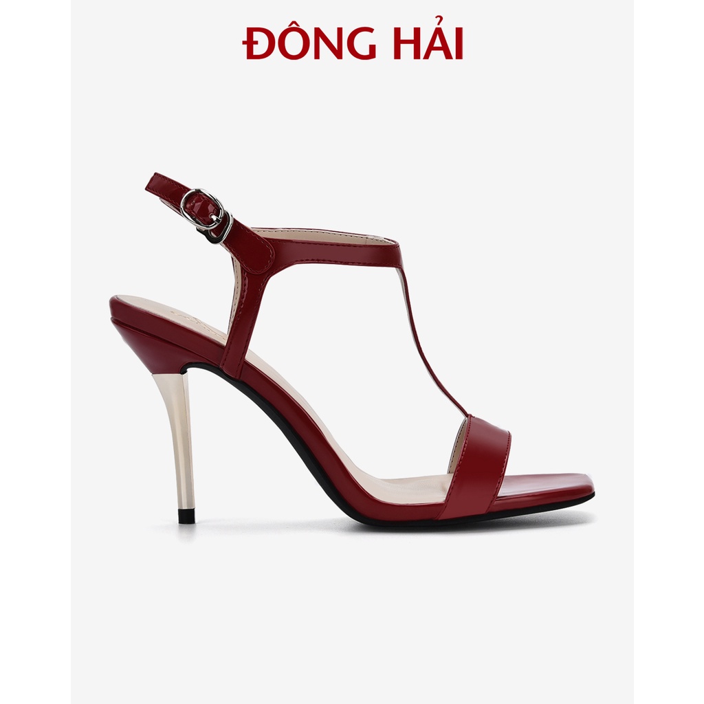 Giày Sandal cao gót nữ Đông Hải chất da tổng hợp quai dây thanh mảnh cao 9cm - S85O7