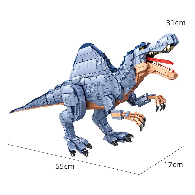 Đồ chơi Lắp Ráp Khủng Long Bạo Chúa ăn thịt, Panlos 611008 Spinosaurus, Xếp hình thông minh