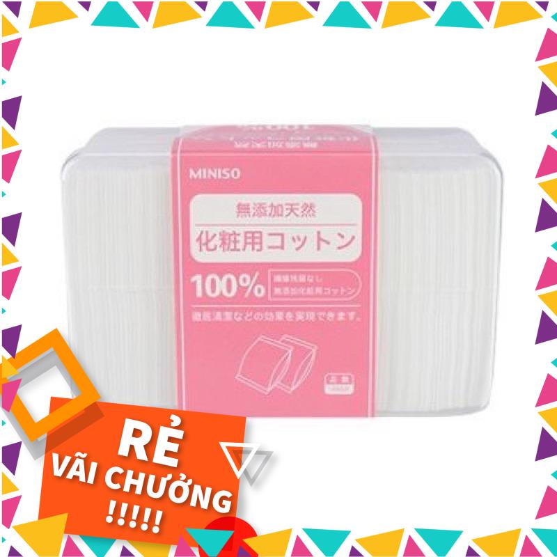 Bông Tẩy Trang MINISO Nhật Bản 1000 miếng, Bông Tẩy Trang Dạng Mỏng Tẩy sạch Da Mặt đắp Toner
