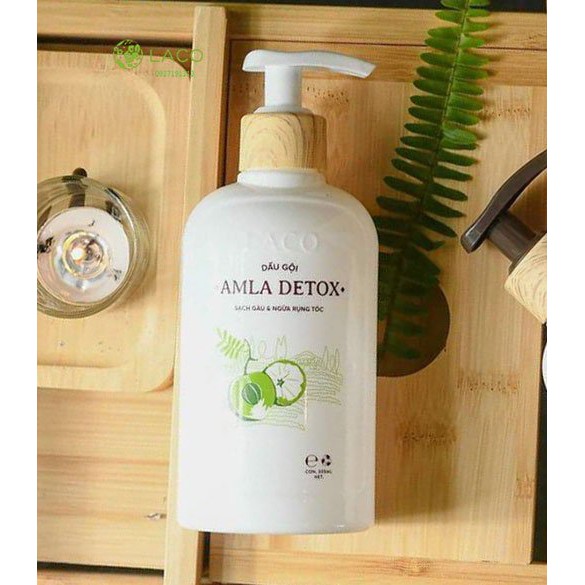 Dầu Gội dầu xả Laco Amla Detox - Giảm rụng tóc hiệu quả - Thảo mộc Organic tự nhiên