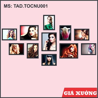 [GIÁ XƯỞNG] Bộ 11 Tranh Hair Salon Tóc Nữ