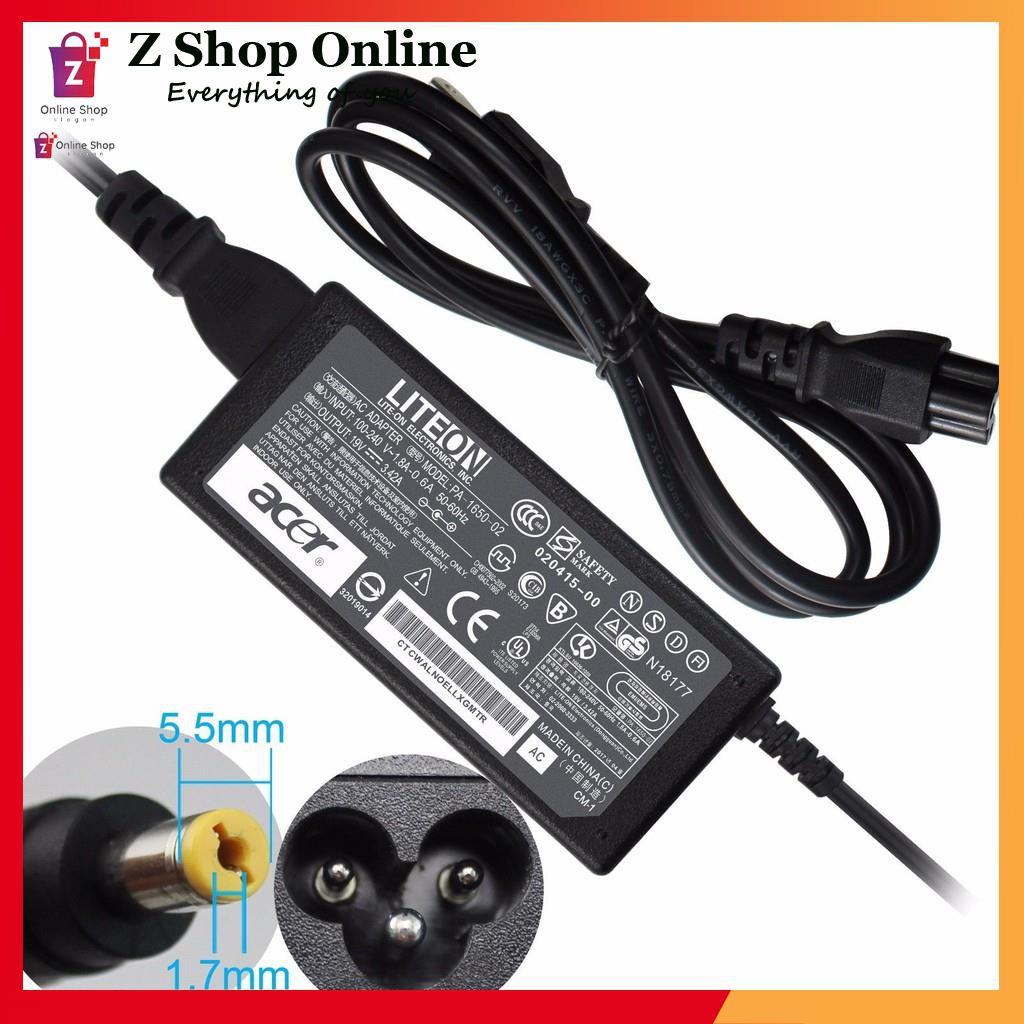 🎁 Sạc Laptop Acer 19V - 3.42A Zin Chân vàng - Adapter kèm dây nguồn - NEW