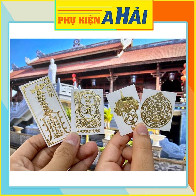 Miếng dán điện thoại LINH PHÙ MAY MẮN BÌNH AN TÀI LỘC PHONG THỦY  phù hợp các dòng điện thoại may tính bảng