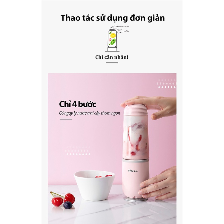 MÁY XAY CẦM TAY BEAR LOẠI 2 CỐC LLJ-D04B1