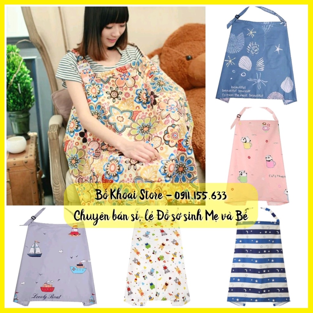 Khăn choàng che bú - Khăn che bụi cho bé - BoKhoaiStore
