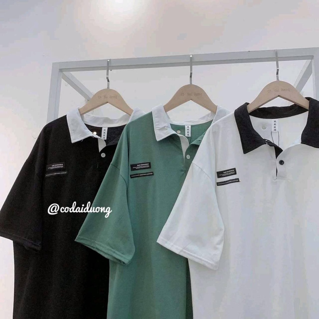 Áo thun POLO nữ tay lỡ có cổ phông form rộng freesize unisex mặc đi học, cặp, nhóm, lớp in hình DỄ THƯƠNG | BigBuy360 - bigbuy360.vn