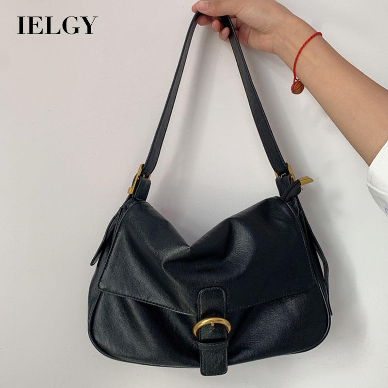 Túi xách đeo vai bằng da màu trơn thời trang