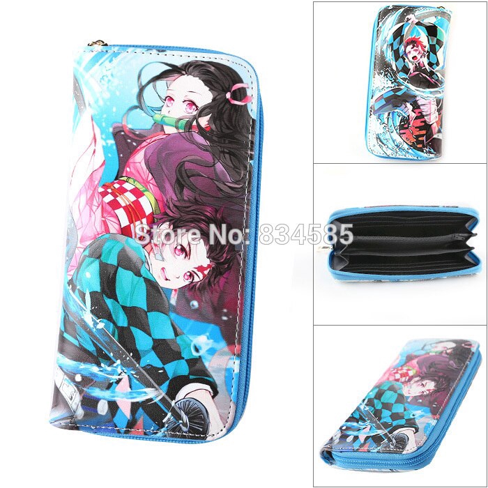 Ví Da PU Dáng Dài In Họa Tiết Hoạt Hình Demon Slayer Nezuko Kimetsu no Yaiba Tanjirou Cho Nam Và Nữ