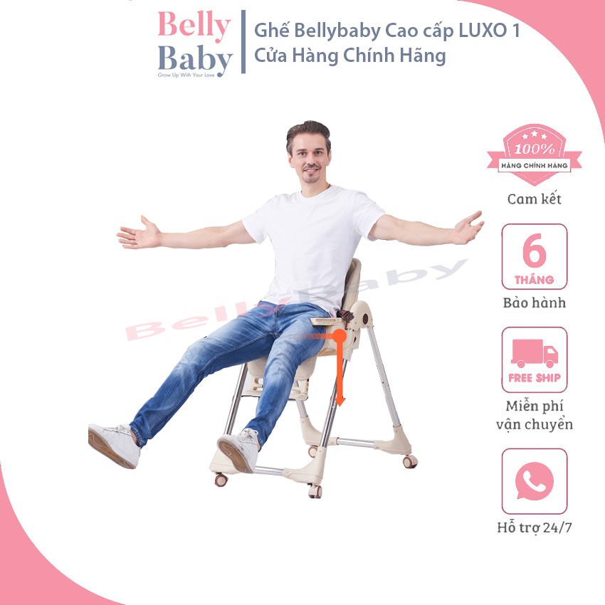 Ghế Ăn Dặm BellyBaby Cao Cấp  BBLux01,Thay Đổi Chiều Cao Theo Ý Muốn - Chắc Chắn - Tiện Lợi  - Bản Cao Cấp