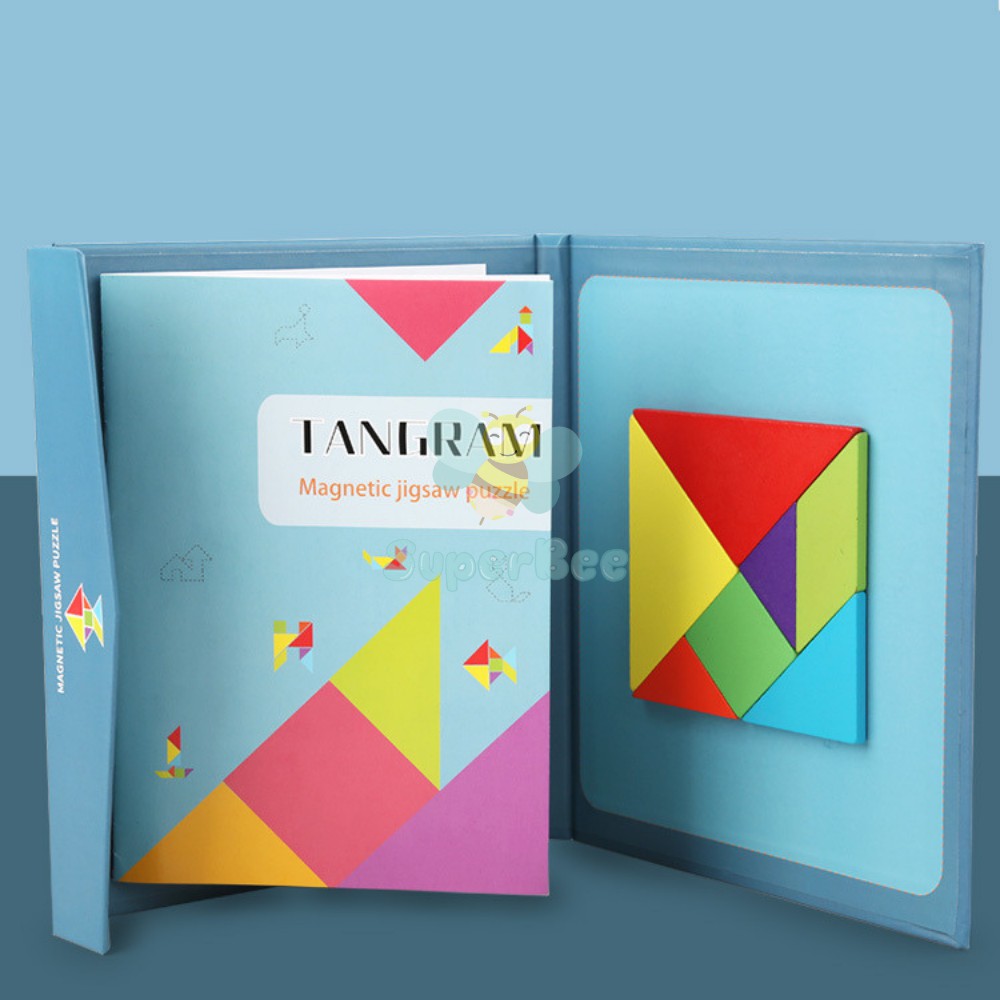 Đồ Chơi Ghép Hình Sáng Tạo, Tangram Puzzle, Đồ Chơi Xếp Hình Gỗ SuperBee, Tăng Tư Duy Sáng Tạo Cho Bé