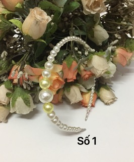 66/- Cài tóc ngọc trai handmade