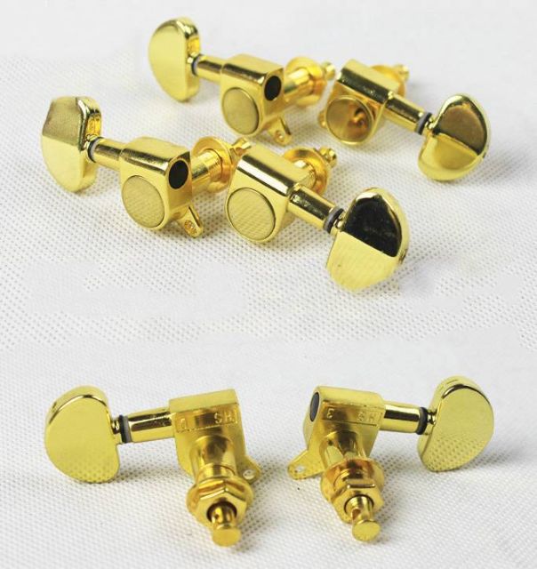 Bộ 6 khóa đàn guitar Acoustic đúc niken (đầy đủ ốc vít)