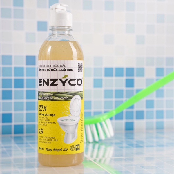 Combo Nước Lau Sàn, Nước Lau Đa Năng, Nước Tẩy Bồn Cầu Sinh Học ENZYCO Từ Dứa Và Bồ Hòn An Toàn Dishwashing liquid