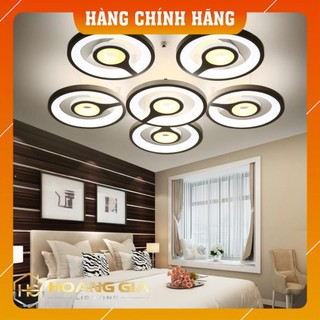 Đèn ốp trần - đèn ốp trần trang trí - Đèn trang trí - Đèn ốp kim tiền 6 cánh TV16 cao cấp - Tặng kèm điều khieẻn từ xa