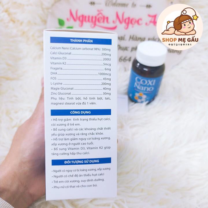 Viên uống bổ sung canxi cho cả gia đình Coxi Nano hộp 30 viên | BigBuy360 - bigbuy360.vn