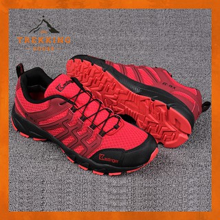 Giày leo núi trekking chống thấm nước Kastinger Đỏ-Đen, Giày chạy trail dã ngoại outdoor dây rút
