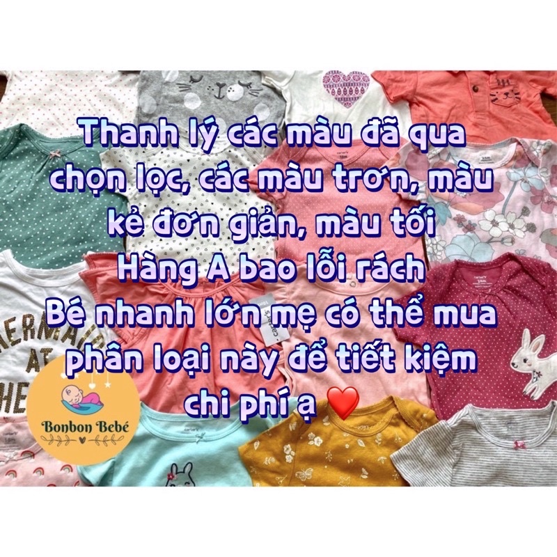 (Giao ngẫu nhiên) Body chip cho bé trai, bé gái xuất dư 100% cotton