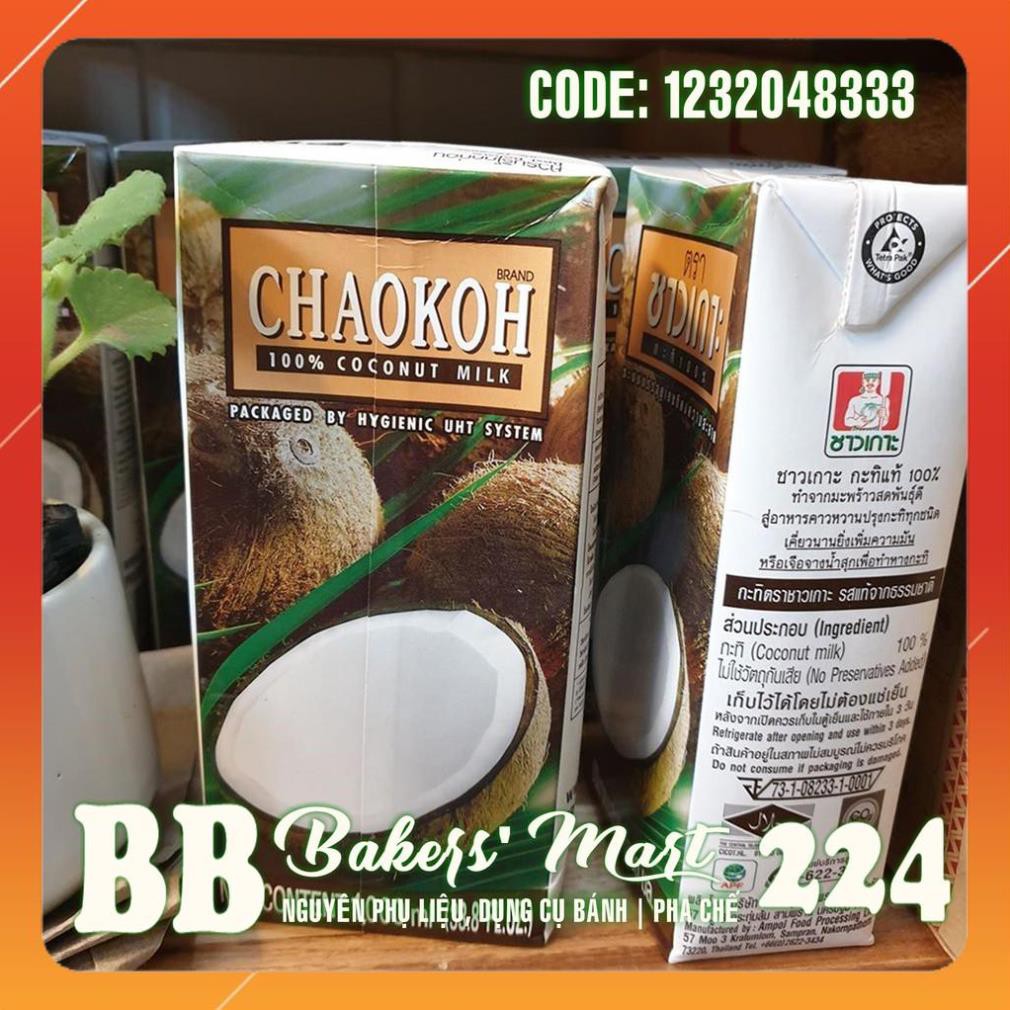 Nước cốt dừa Thái Lan CHAOKOH - 1 lít