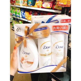 [Xách tay Nhật]  bộ dầu gội xả tắm DOVE dưỡng ẩm mượt tóc