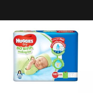 Miếng lót sơ sinh Huggies Newborn 1 (0-5kg) - N100 (Gói 100 miếng) không Tặng thêm 6 miếng lót mỗi g