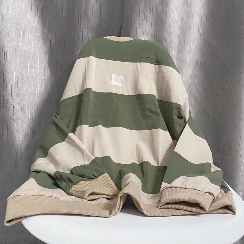 Áo Sweater Kẻ Sọc Ngang Nhiều Màu Ulzzang Phong Cách Hàn Quốc Xinh Xắn Hot Hit