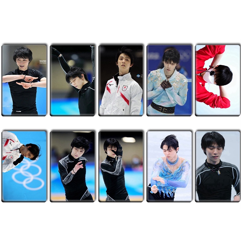 Set 10 Thẻ Dán In Hình Hanyu Yuzuru Hanyu Cho Học Sinh
