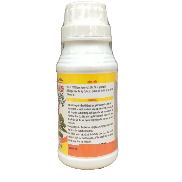 Phân bón vi lượng SIÊU CANXI BO 100ml làm dai cuống, chống rụng hoa rụng trái, thối trái, cứng cây xanh lá, quả đẹp