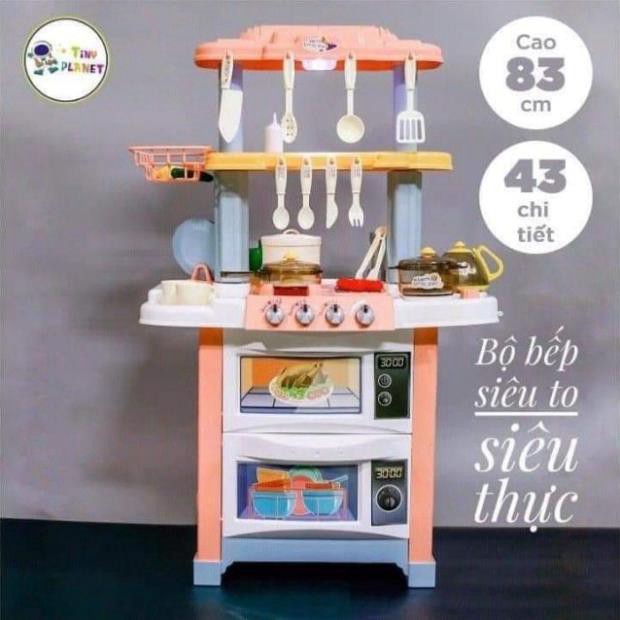 BỘ BẾP NẤU ĂN SIÊU ĐẸP CHO BÉ 43 CHI TIẾT