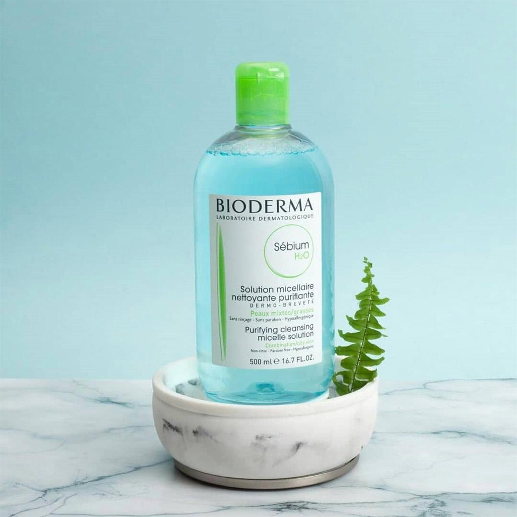 BIODERMA - DUNG DỊCH LÀM SẠCH VÀ TẨY TRANG CÔNG NGHÊ Micellar Bioderma Sebium H2O - 500ML