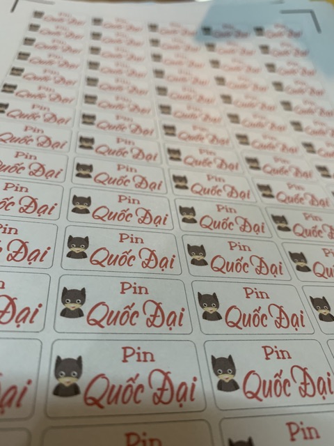 Tem Dán Hộp Sữa , Đồ Dùng Học Tập Cho Bé