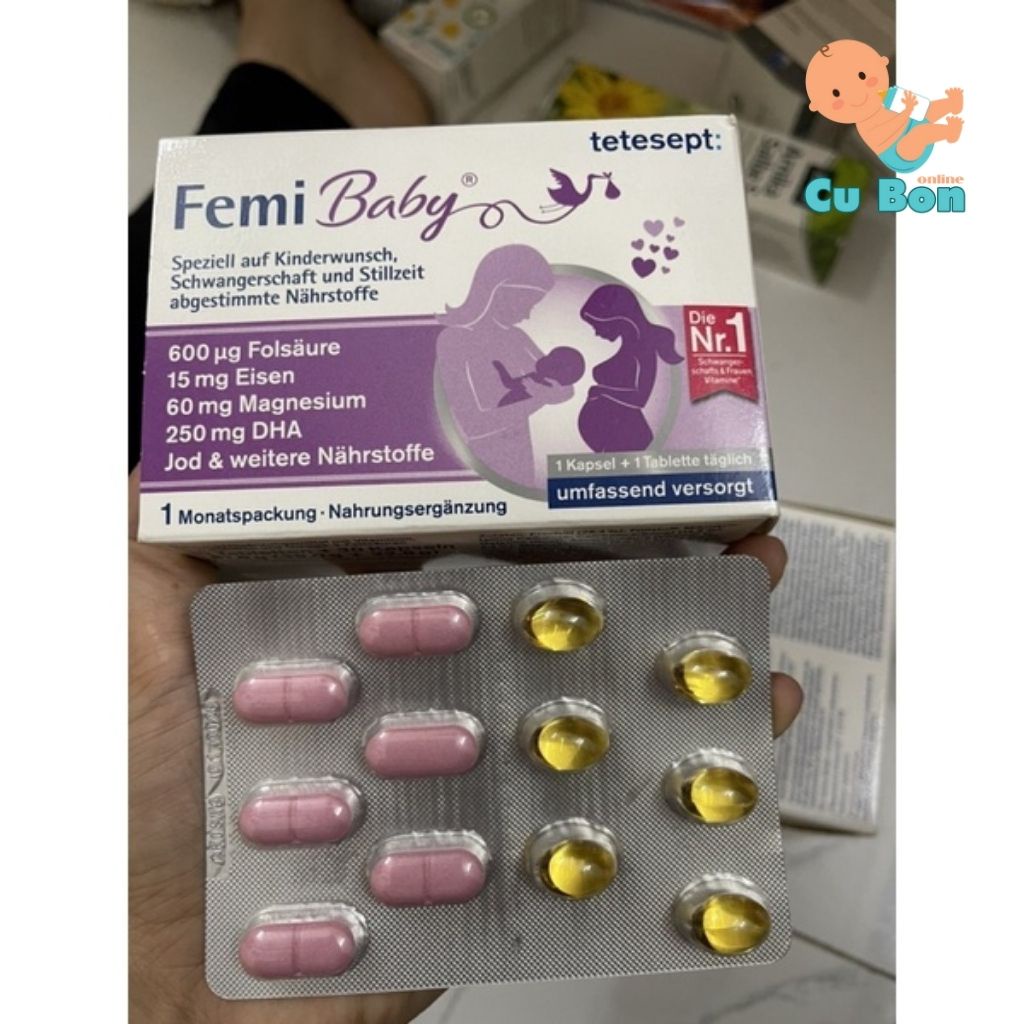 Vitamin tổng hợp cho bà bầu Tetesept Femi Baby của Đức 60 viên