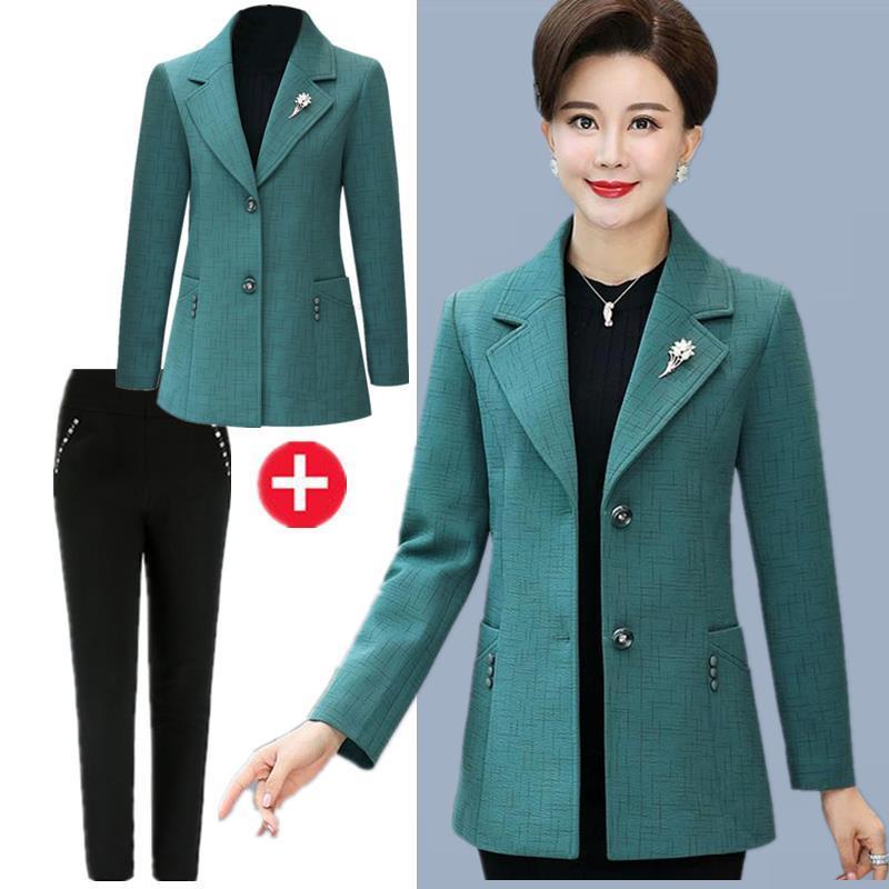 Áo Khoác Vest Thời Trang Xuân Thu Dành Cho Phụ Nữ Trung Niên 40-50 Tuổi Tuổi Trung Niên Năm 2021