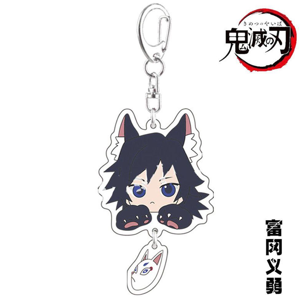 Rebuy1 Móc Chìa Khóa Bằng PVC Hình Nhân Vật Anime Demon Slayer Dễ Thương