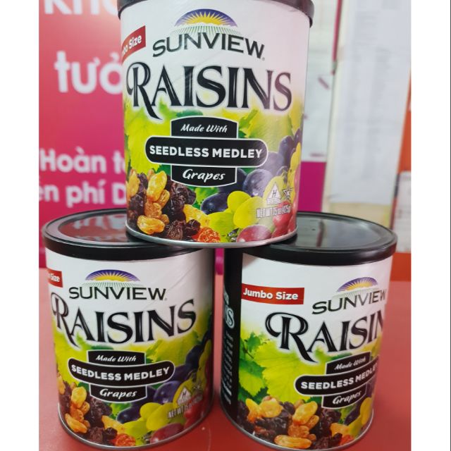 Nho Sunview raisins (hàng xịn)