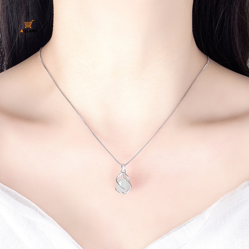 1 Vòng cổ kim loại mặt tròn màu trắng thời trang