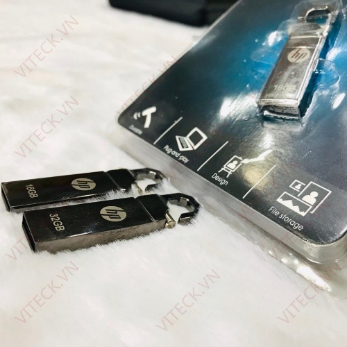 USB Móc Khóa HP 16GB , 32GB V250W 2.0 - Vỏ nhôm nguyên khối cao cấp - Hàng chính hãng