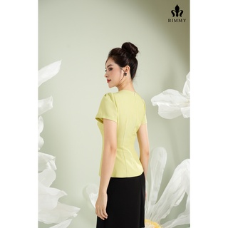 Áo sơ mi xanh cốm cách điệu Design by RIMMY Risy 