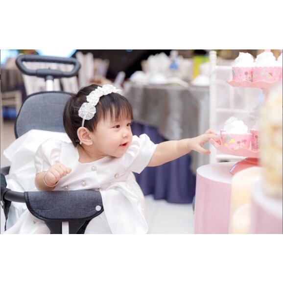 Cài tóc/Bờm tóc hoa đính hạt phong cách tiểu thư