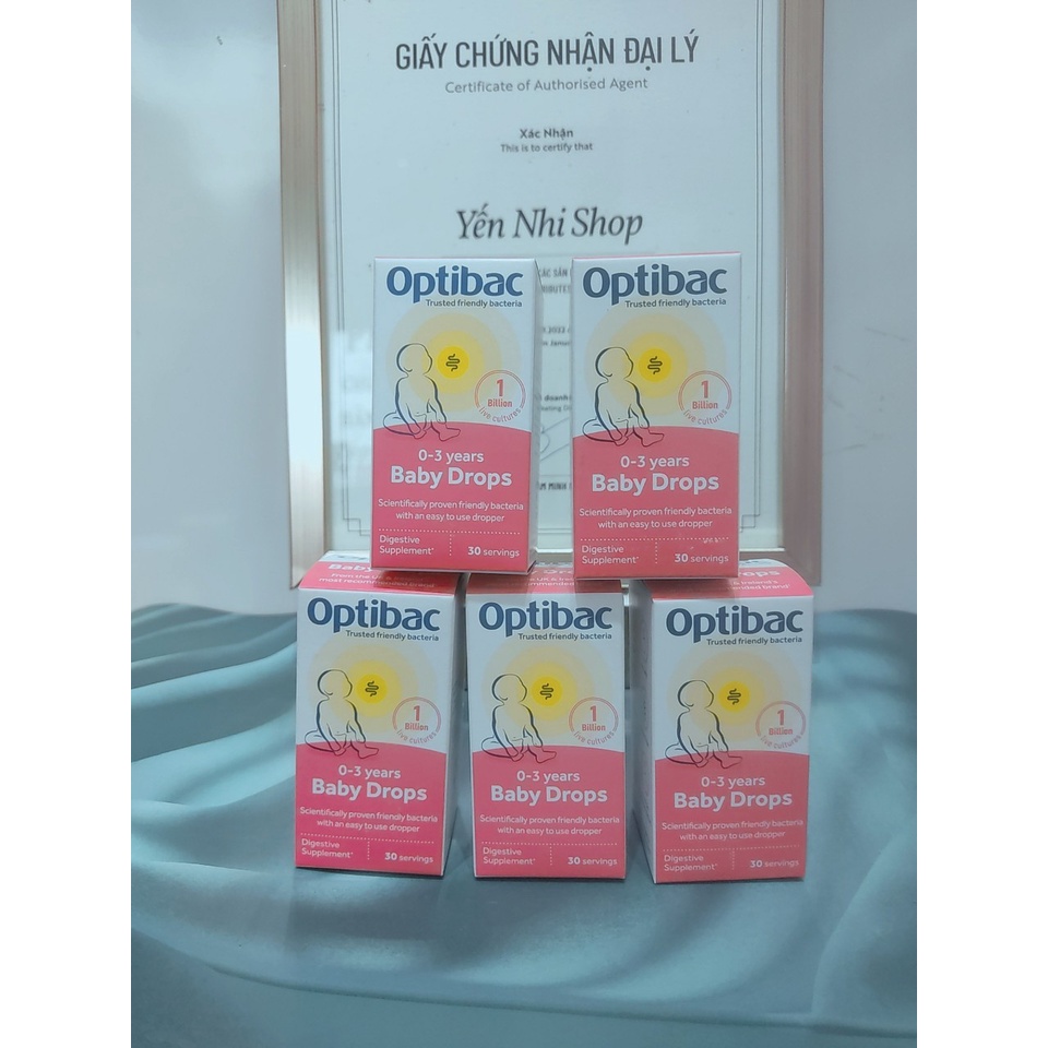 Men vi sinh optibac drop hồng  hàng UK DATE T7/2023