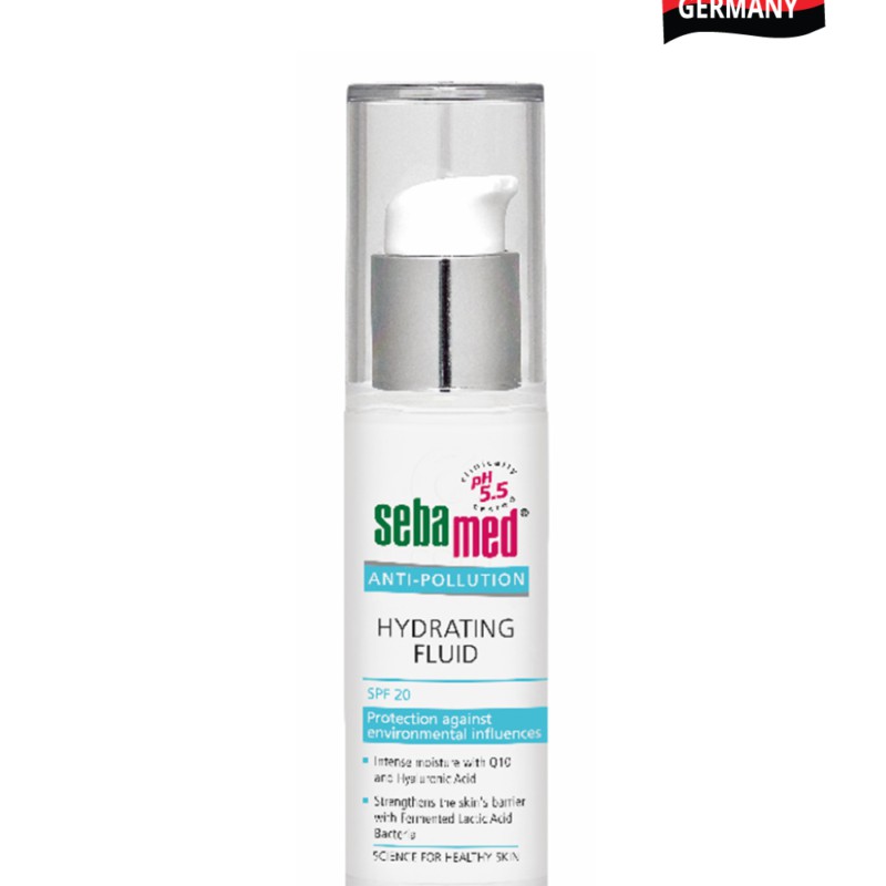 Sữa dưỡng cấp ẩm bảo vệ da SEBAMED Anti Pollution Hydrating Fluid All Skin SPF20 pH5.5 30ml
