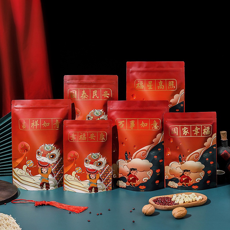 Túi zip đựng bánh quy cho năm mới 2022 chất lượng cao