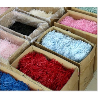Bán buôn Raffia Giấy rơm lụa vụn lót Hộp quà tặng Phụ kiện 100g