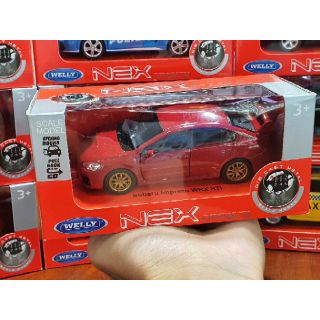 HỘP XE MÔ HÌNH Subaru Impreza WRX STI WELLY 1:36 (Đỏ)