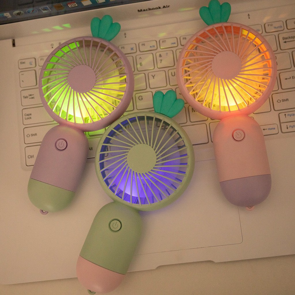Quạt Tích Điện Handy Fan 300mAh,Quạt Cầm Tay mini Bỏ Túi, Kèm Cáp Sạc Usb Công Suất 4.5W Sủ Dụng 3 Giờ Full Box | BigBuy360 - bigbuy360.vn