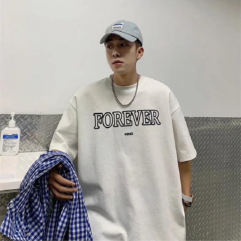 Áo Thun Tay Ngắn Dáng Rộng In Chữ Phong Cách Hip Hop Thời Trang Mùa Hè Cho Nam Và Nữ