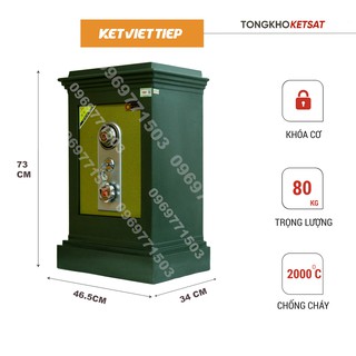 Két sắt 🥰 freeship 🥰 két sắt điện tử - két sắt chống cháy k355 khóa cơ bảo hành 5 năm - két sắt gia đình