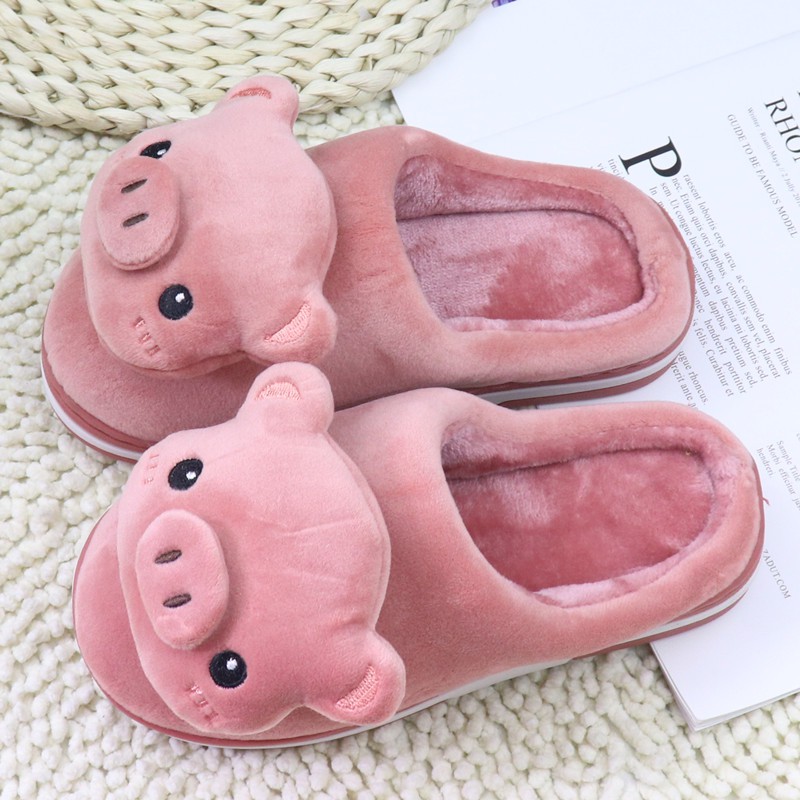 Dép Bông Hình HEO 3D cuteSục Lông hình HEO đi trong nhà cực ấm