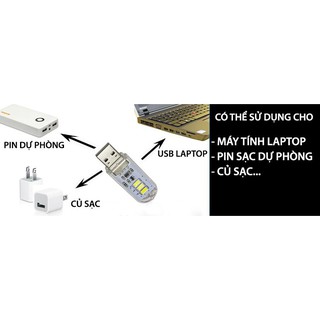 Đèn Led 8 bóng mini cực sáng cổng USB