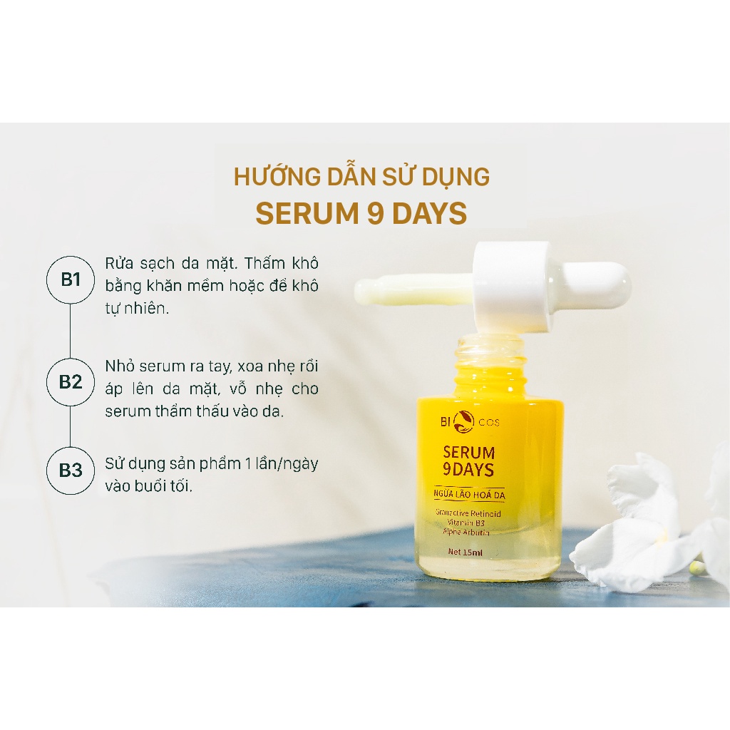 Retinoid - Serum 9 days , 9 ngày tái sinh, phục hồi và lấp đầy nếp nhăn, ngăn ngừa lão hóa da