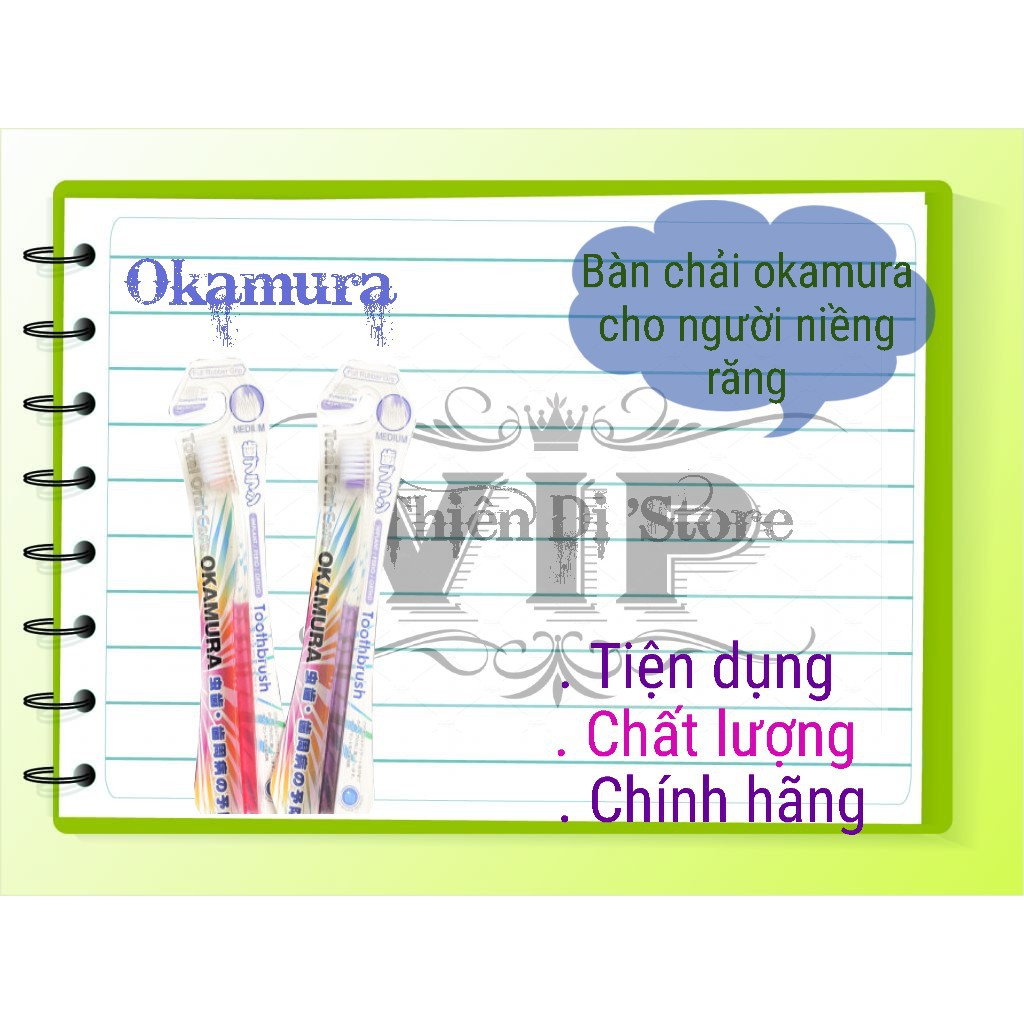 OKAMURA BÀN CHẢI ĐÁNH RĂNG NIỀNG RĂNG OKAMURA DX 8 CẠNH SIÊU MỀM